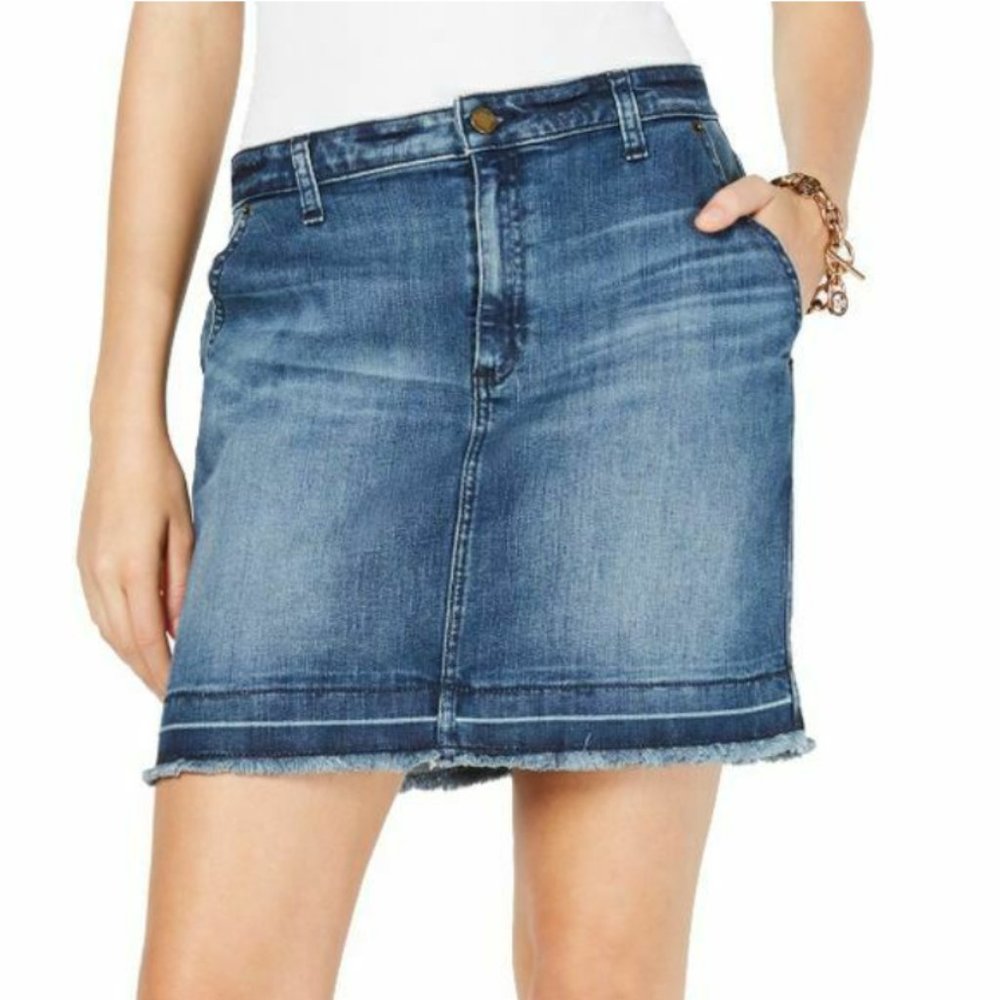NEW MICHAEL Michael Kors Denim Mini Jean Skirt 6